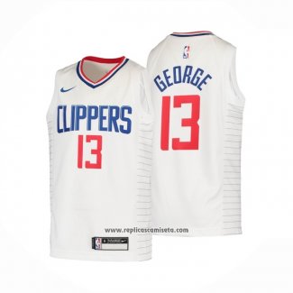 Camiseta Nino Los Angeles Clippers Paul George #2 Association 2020-21 Blanco