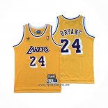 Camiseta Nino Los Angeles Lakers Kobe Bryant NO 24 Hardwood Classic Amarillo