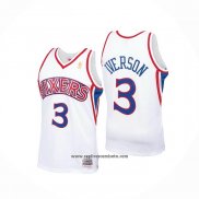 Camiseta Nino Philadelphia 76ers Allen Iverson #3 Mitchell & Ness 1996-97 Blanco