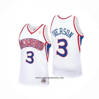 Camiseta Nino Philadelphia 76ers Allen Iverson #3 Mitchell & Ness 1996-97 Blanco