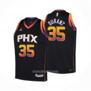 Camiseta Nino Phoenix Suns Kevin Durant #35 Statement 2022-23 Negro