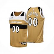 Camiseta Nino Washington Wizards Personalizada Ciudad 2025-26 Amarillo