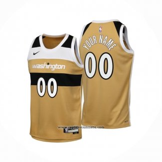 Camiseta Nino Washington Wizards Personalizada Ciudad 2025-26 Amarillo
