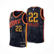 Camiseta Oklahoma City Thunder Cason Wallace #22 Ciudad 2023-24 Negro