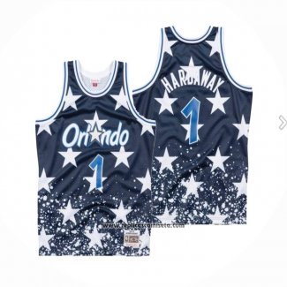 Camiseta Orlando Magic Penny Hardaway #1 Independence Day Mitchell & Ness Azul