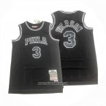 Camiseta Philadelphia 76ers Allen Iverson NO 3 Mitchell & Ness 1997-98 Negro1