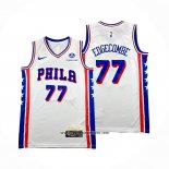 Camiseta Philadelphia 76ers V.J. Edgecombe NO 77 Association 2025-26 Blanco