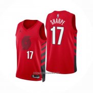 Camiseta Portland Trail Blazers Shaedon Sharpe #17 Statement 2022-23 Rojo