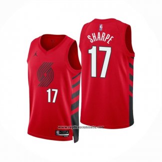 Camiseta Portland Trail Blazers Shaedon Sharpe #17 Statement 2022-23 Rojo