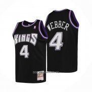 Camiseta Sacramento Kings Chris Webber #4 Mitchell & Ness 2000-01 Negro