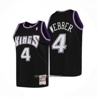 Camiseta Sacramento Kings Chris Webber #4 Mitchell & Ness 2000-01 Negro