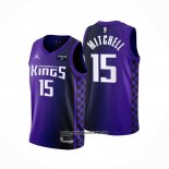 Camiseta Sacramento Kings Davion Mitchell #15 Statement 2023-24 Violeta