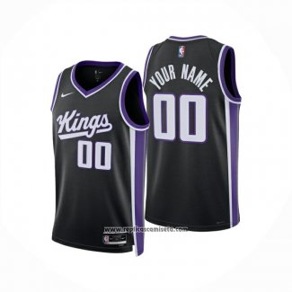 Camiseta Sacramento Kings Personalizada Icon 2024-25 Negro