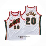 Camiseta Seattle SuperSonics Gary Payton #20 Historic Retro Blanco