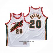 Camiseta Seattle SuperSonics Gary Payton #20 Historic Retro Blanco