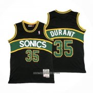 Camiseta Seattle SuperSonics Kevin Durant #35 Mitchell & Ness 2007-08 Negro