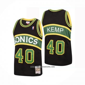 Camiseta Seattle SuperSonics Shawn Kemp #40 Mitchell & Ness 1994-95 Negro