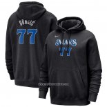 Sudaderas con Capucha Dallas Mavericks Luka Doncic Ciudad 2023-24 Negro