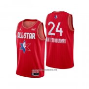 Camiseta All Star 2020 Milwaukee Bucks Giannis Antetokounmpo #24 Rojo