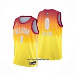 Camiseta All Star 2023 Portland Trail Blazers Damian Lillard #0 Naranja