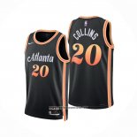 Camiseta Atlanta Hawks John Collins #20 Ciudad 2022-23 Negro