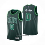 Camiseta Boston Celtics Jayson Tatum #0 Earned 2020-21 Verde