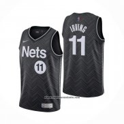 Camiseta Brooklyn Nets Kyrie Irving #11 Earned 2020-21 Negro