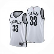 Camiseta Brooklyn Nets Nic Claxton NO 33 Association 2024-25 Blanco