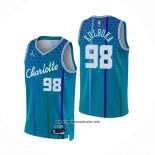 Camiseta Charlotte Hornets Arnoldas Kulboka #98 Ciudad 2021-22 Azul