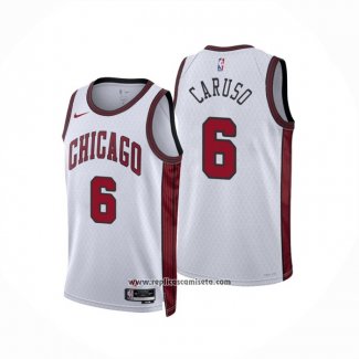 Camiseta Chicago Bulls Alex Caruso #6 Ciudad 2022-23 Blanco