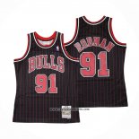 Camiseta Chicago Bulls Dennis Rodman #91 Mitchell & Ness 1995-96 Negro