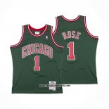 Camiseta Chicago Bulls Derrick Rose #1 Mitchell & Ness 2008-09 Verde2