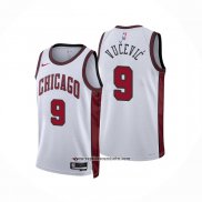 Camiseta Chicago Bulls Nikola Vucevic #9 Ciudad 2022-23 Blanco