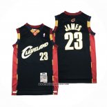 Camiseta Cleveland Cavaliers LeBron James #23 Mitchell & Ness 20008-09 Negro