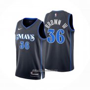 Camiseta Dallas Mavericks Greg Brown III #36 Ciudad 2023-24 Azul