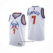 Camiseta Denver Nuggets Facundo Campazzo #7 Earned 2020-21 Blanco