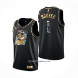 Camiseta Golden Edition Phoenix Suns Devin Booker #1 2021-22 Negro