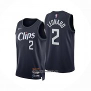 Camiseta Los Angeles Clippers Kawhi Leonard #2 Ciudad 2023-24 Azul