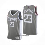 Camiseta Los Angeles Clippers Lou Williams #23 Earned 2020-21 Gris