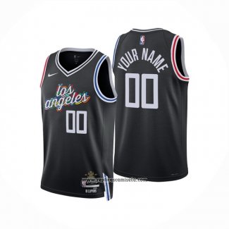 Camiseta Los Angeles Clippers Personalizada Ciudad 2022-23 Negro