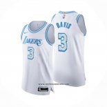 Camiseta Los Angeles Lakers Anthony Davis #3 Ciudad Autentico 2020-21 Blanco