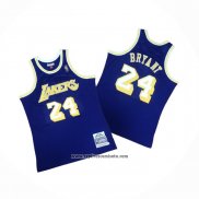 Camiseta Los Angeles Lakers Kobe Bryant #24 Mitchell & Ness 2007-08 Violeta