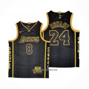 Camiseta Los Angeles Lakers Kobe Bryant #8 24 Retirement Negro