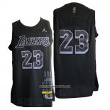 Camiseta Los Angeles Lakers Lebron James #23 MVP Negro2