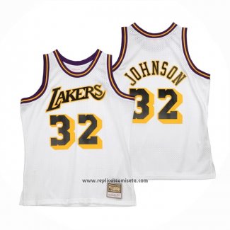 Camiseta Los Angeles Lakers Magic Johnson #32 Mitchell & Ness1984-85 Blanco