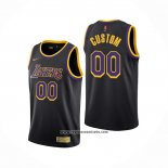 Camiseta Los Angeles Lakers Personalizada Earned 2020-21 Negro