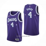 Camiseta Los Angeles Lakers Rajon Rondo #4 Ciudad Edition 2021-22 Violeta