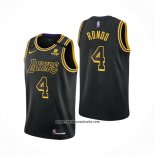 Camiseta Los Angeles Lakers Rajon Rondo #4 Mamba 2021-22 Negro