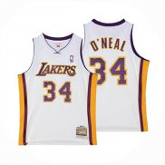 Camiseta Los Angeles Lakers Shaquille O'Neal NO 34 Mitchell & Ness 2003-04 Blanco