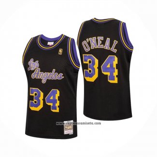 Camiseta Los Angeles Lakers Shaquille O'neal #34 Mitchell & Ness 1996-97 Negro